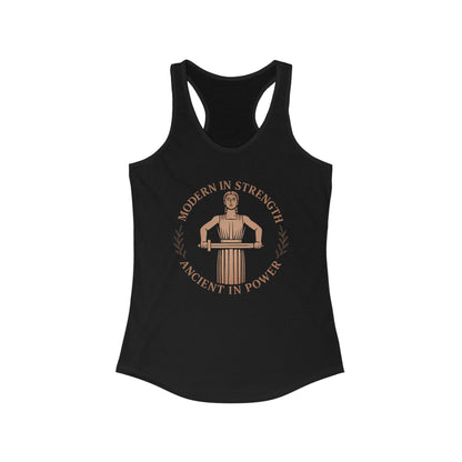 Modern Strength, Ancient Power Women's Workout Racerback Tank