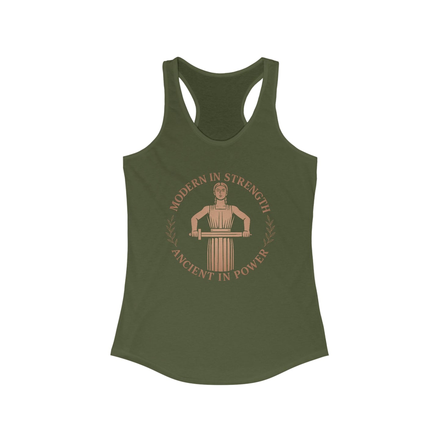 Modern Strength, Ancient Power Women's Workout Racerback Tank