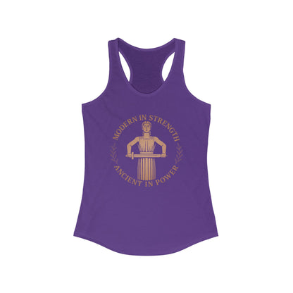 Modern Strength, Ancient Power Women's Workout Racerback Tank