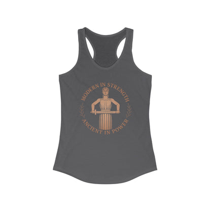 Modern Strength, Ancient Power Women's Workout Racerback Tank
