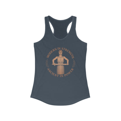 Modern Strength, Ancient Power Women's Workout Racerback Tank
