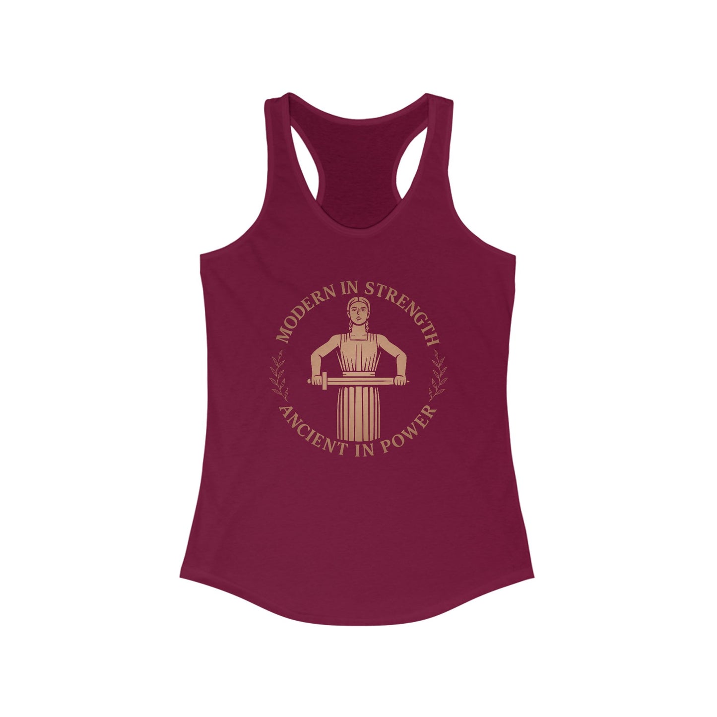 Modern Strength, Ancient Power Women's Workout Racerback Tank