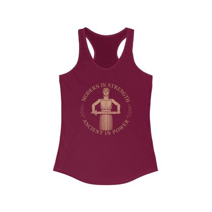Modern Strength, Ancient Power Women's Workout Racerback Tank
