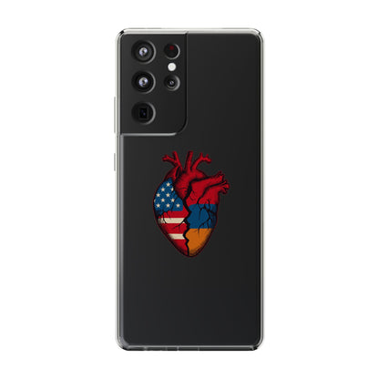 One Heart Clear Phone Case