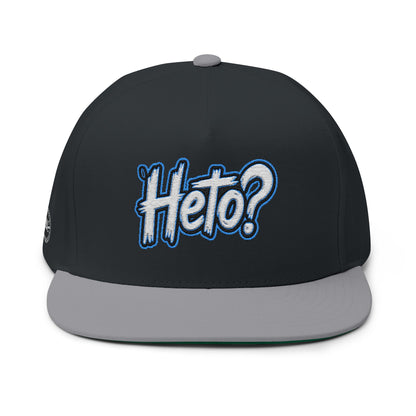 Heto? Embroidered Flat Bill Cap