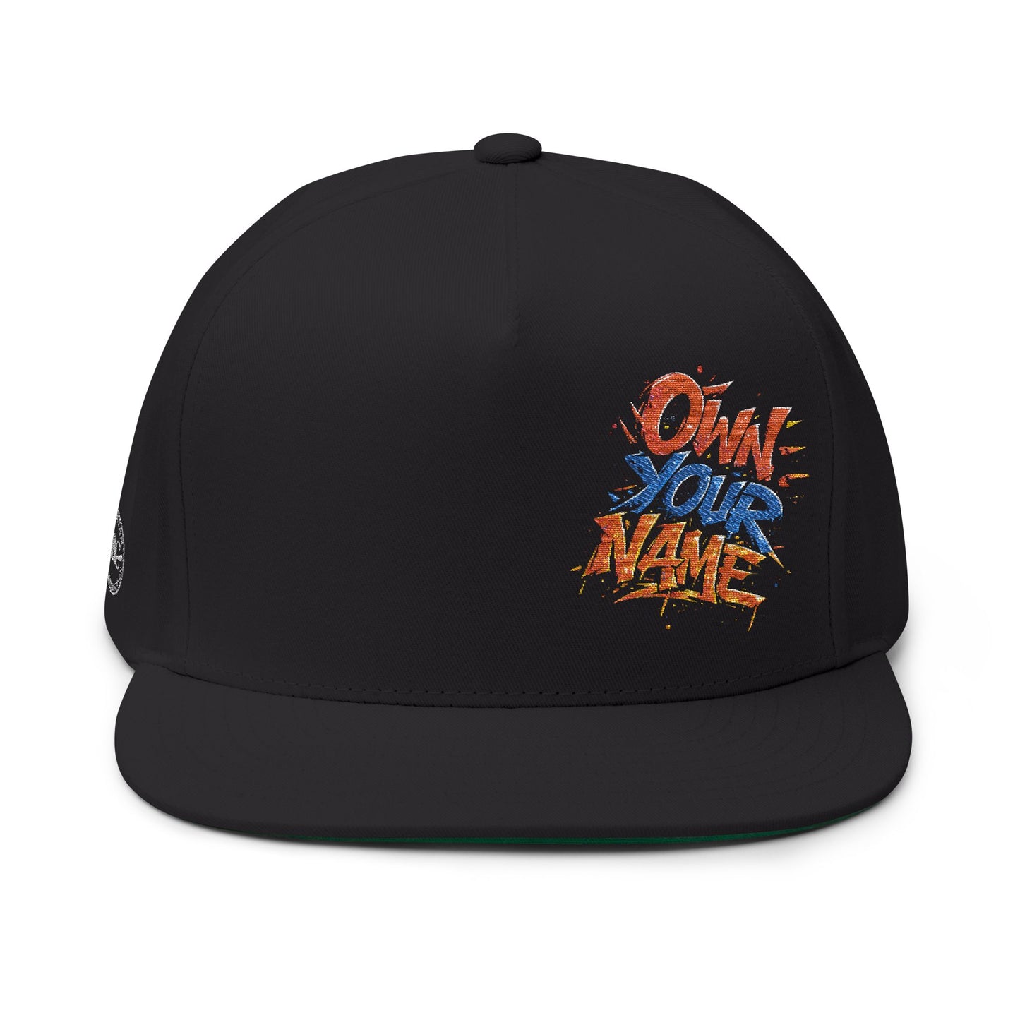 Own Your Name (Flag Colors) Embroidered Flat Bill Cap