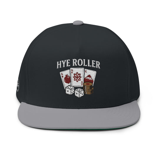 Hye Roller Embroidered Flat Bill Cap