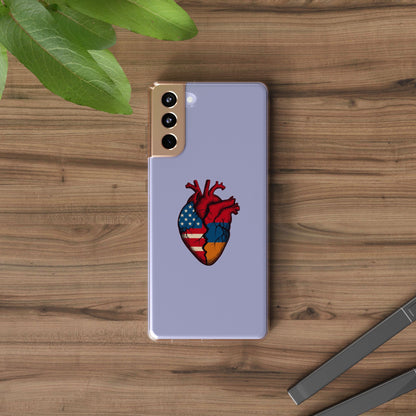 One Heart Clear Phone Case