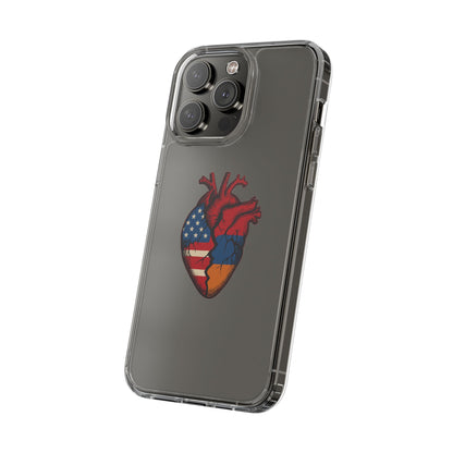 One Heart Clear Phone Case
