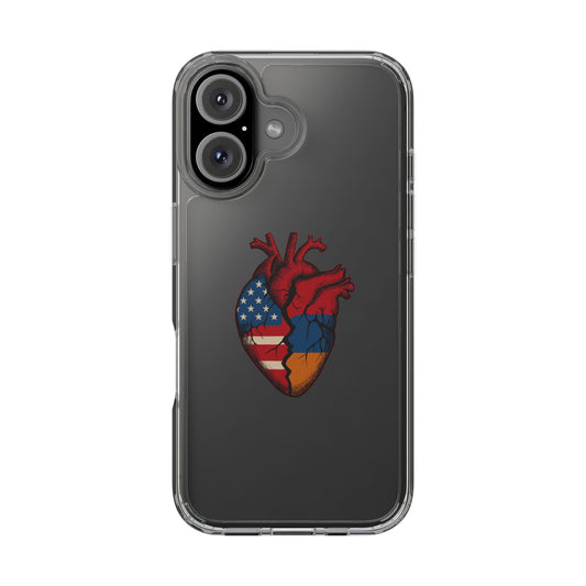One Heart Clear Phone Case