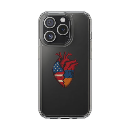 One Heart Clear Phone Case