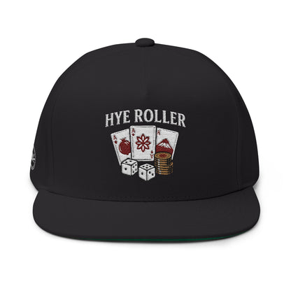 Hye Roller Embroidered Flat Bill Cap
