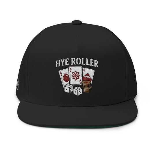 Hye Roller Embroidered Flat Bill Cap
