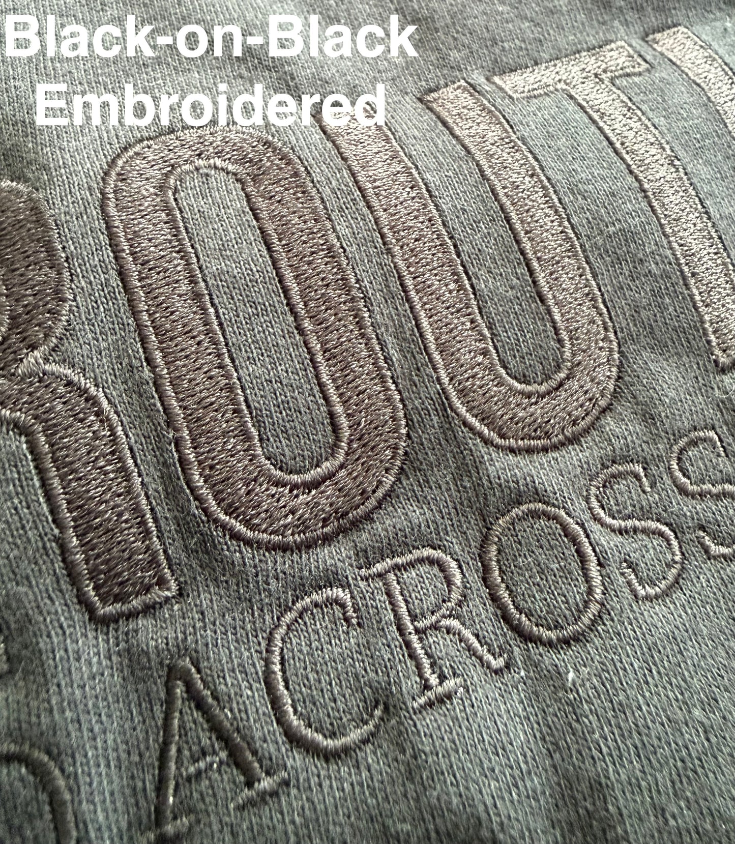 Carried Across Generations (Personalized Name Black) Embroidered Hoodie