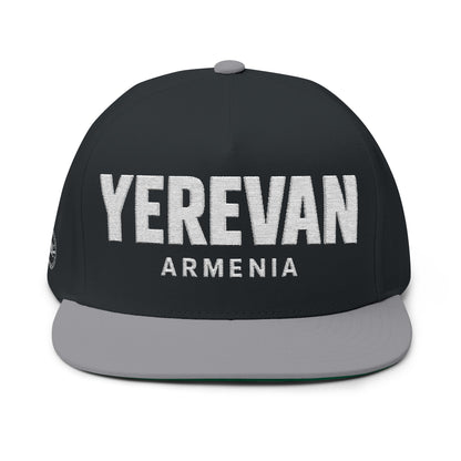 Yerevan Embroidered Flat Bill Cap