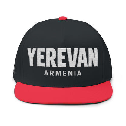 Yerevan Embroidered Flat Bill Cap