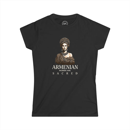 Armenian Women Are Sacred (Gold) Women's Softstyle Tee