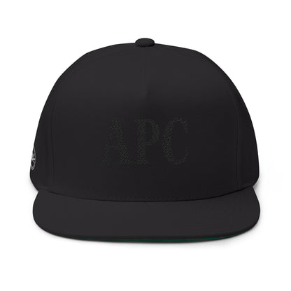 Black-on-Black APC Embroidered Flat Bill Cap