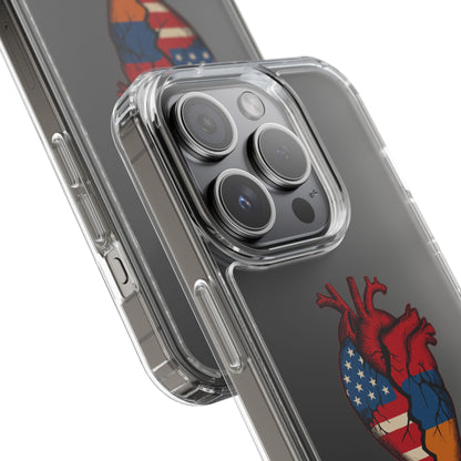 One Heart Clear Phone Case