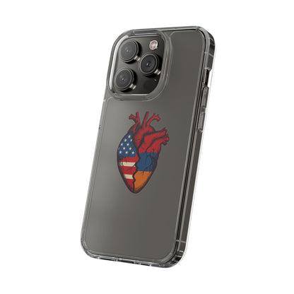 One Heart Clear Phone Case