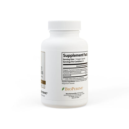 Turmeric with BioPerine® (Black Pepper Fruit Extract) Supplement (60 Capsules)