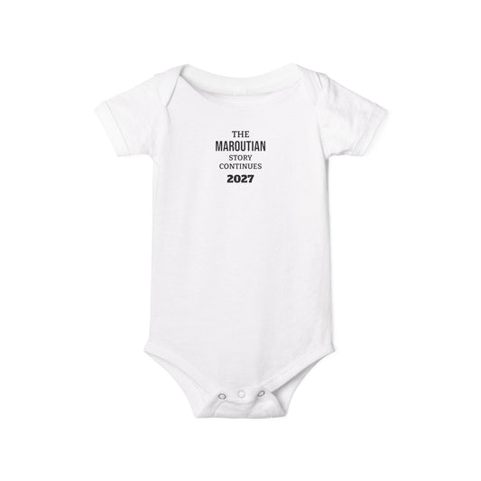 The Story Continues (Personalized) Baby Announcement Onesie