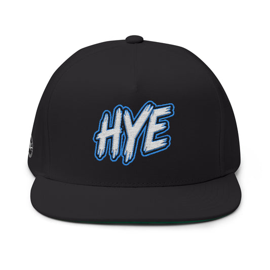 Hye Embroidered Flat Bill Cap