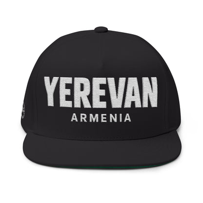 Yerevan Embroidered Flat Bill Cap