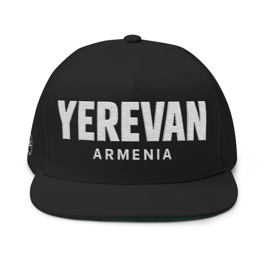 Yerevan Embroidered Flat Bill Cap
