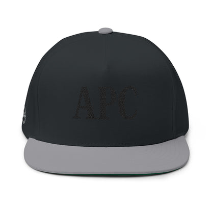 Black-on-Black APC Embroidered Flat Bill Cap